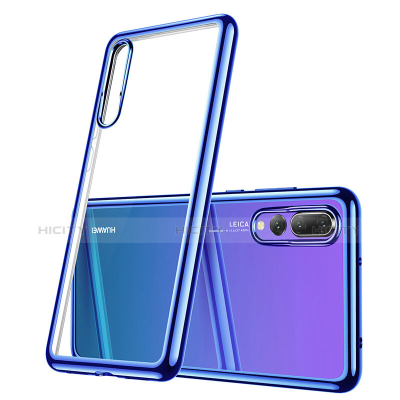 Coque Ultra Fine TPU Souple Transparente T08 pour Huawei P20 Pro Bleu Plus