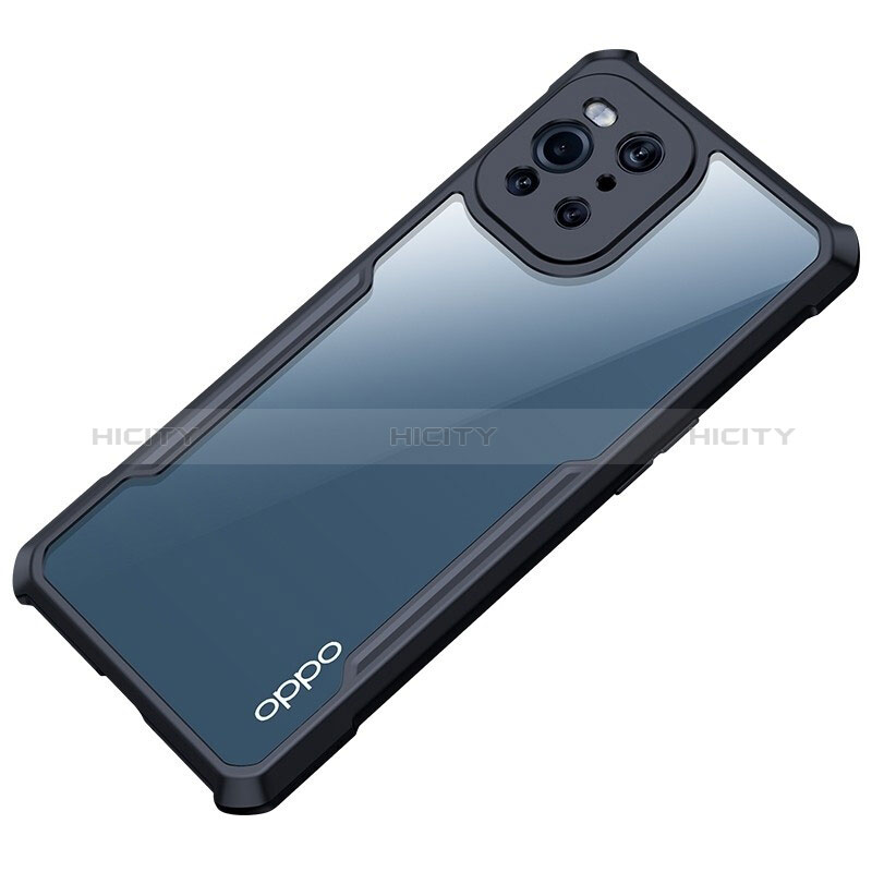 Coque Ultra Fine TPU Souple Transparente T08 pour Oppo Find X3 5G Noir Plus