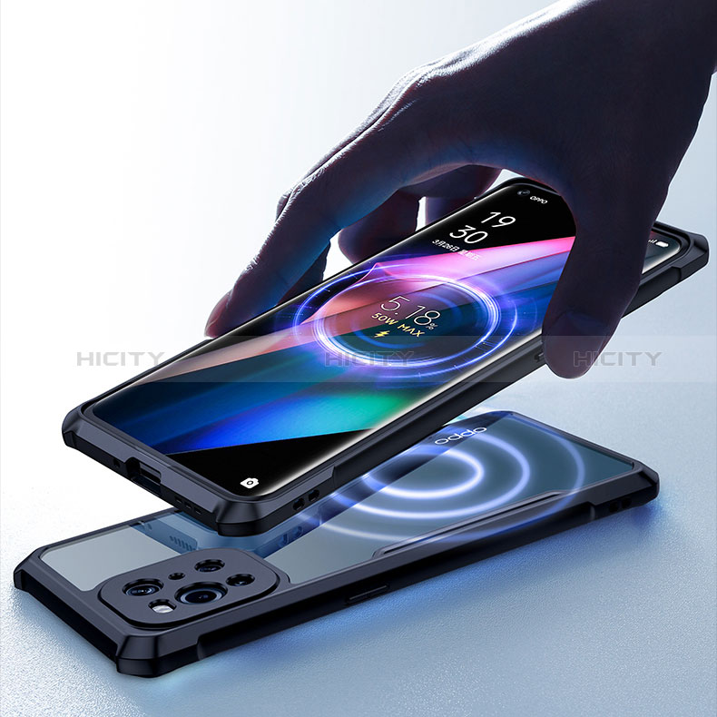 Coque Ultra Fine TPU Souple Transparente T08 pour Oppo Find X3 5G Noir Plus