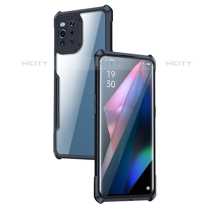 Coque Ultra Fine TPU Souple Transparente T08 pour Oppo Find X3 Pro 5G Noir Plus