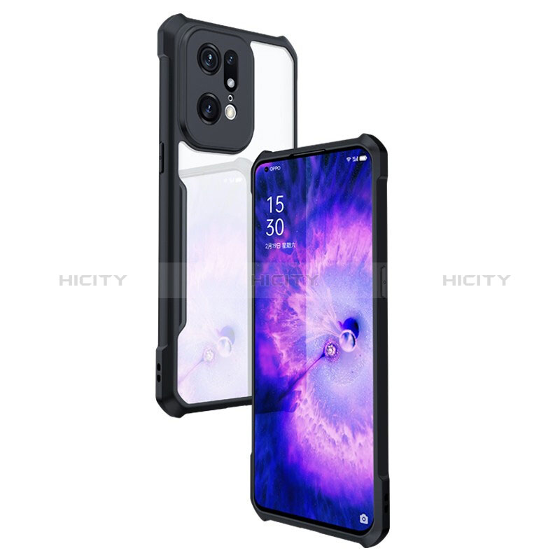 Coque Ultra Fine TPU Souple Transparente T08 pour Oppo Find X5 5G Noir Plus