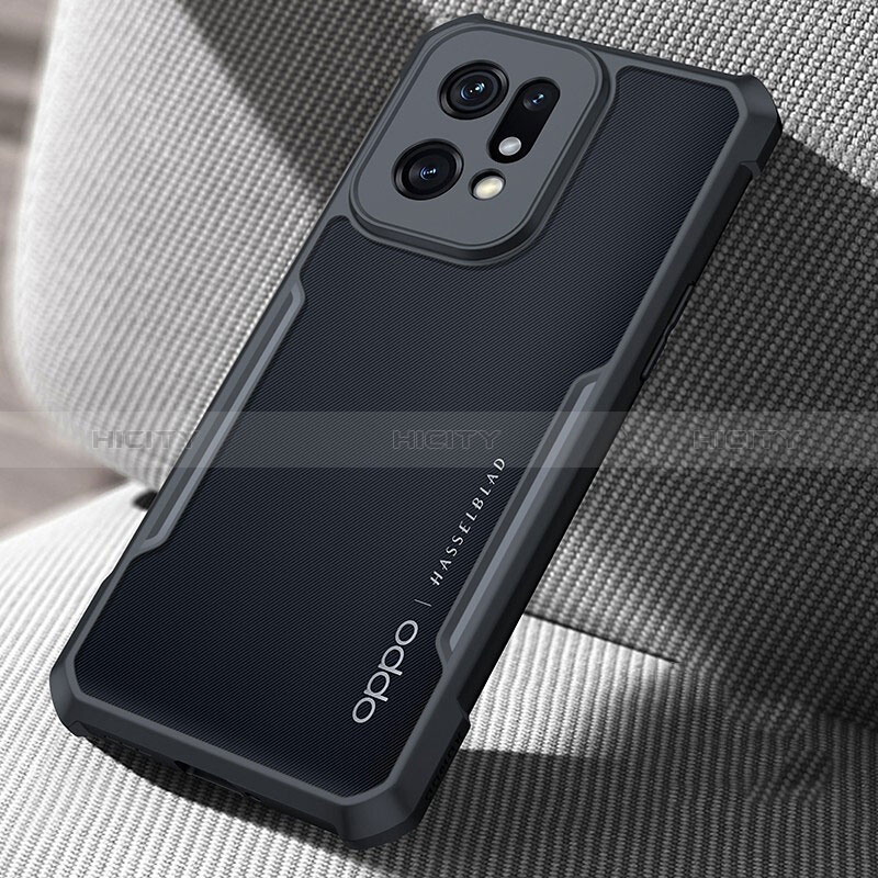 Coque Ultra Fine TPU Souple Transparente T08 pour Oppo Find X5 5G Noir Plus