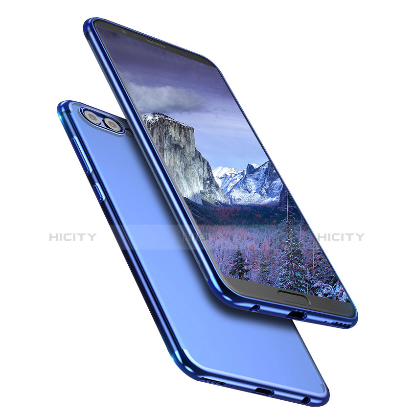 Coque Ultra Fine TPU Souple Transparente T09 pour Huawei Honor View 10 Bleu Plus