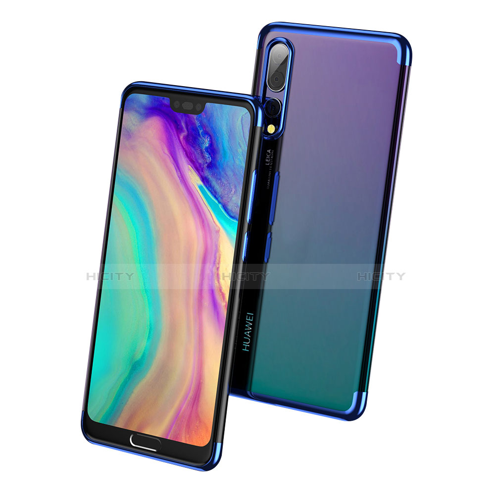 Coque Ultra Fine TPU Souple Transparente T09 pour Huawei P20 Pro Bleu Plus