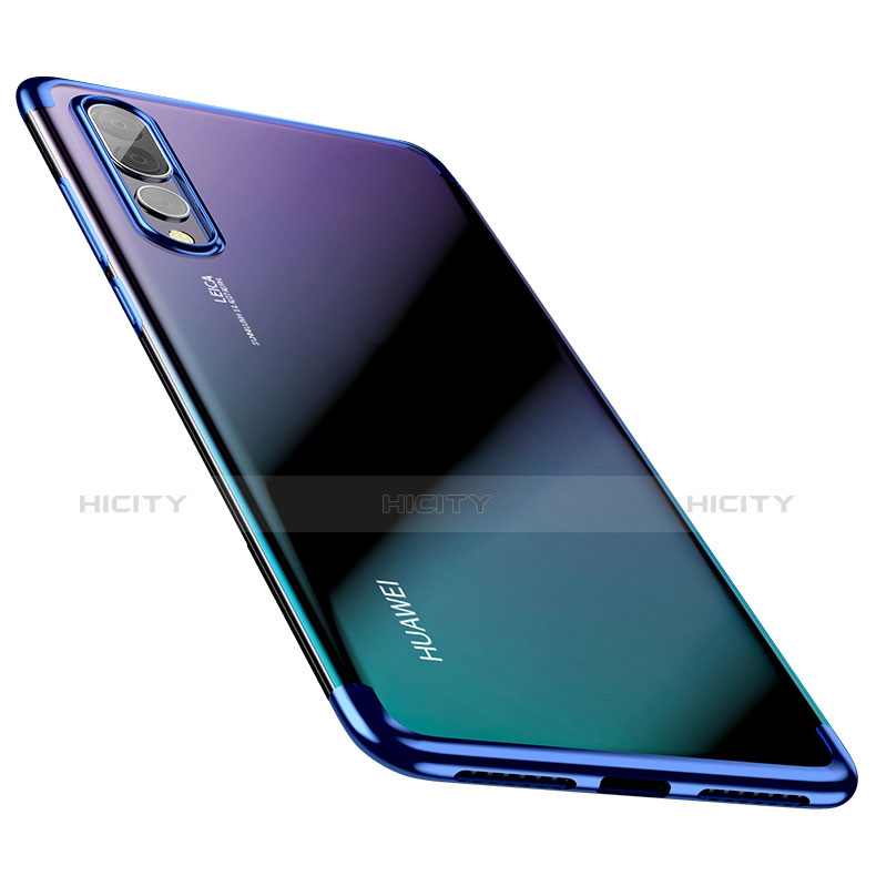 Coque Ultra Fine TPU Souple Transparente T09 pour Huawei P20 Pro Bleu Plus