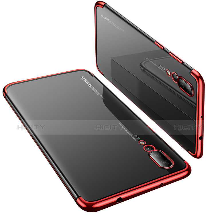 Coque Ultra Fine TPU Souple Transparente T10 pour Huawei P20 Pro Rouge Plus