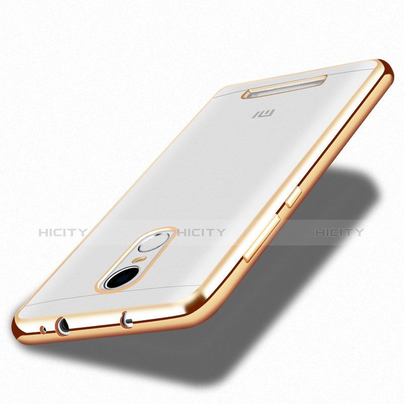 Coque Ultra Fine TPU Souple Transparente T10 pour Xiaomi Redmi Note 3 MediaTek Or Plus