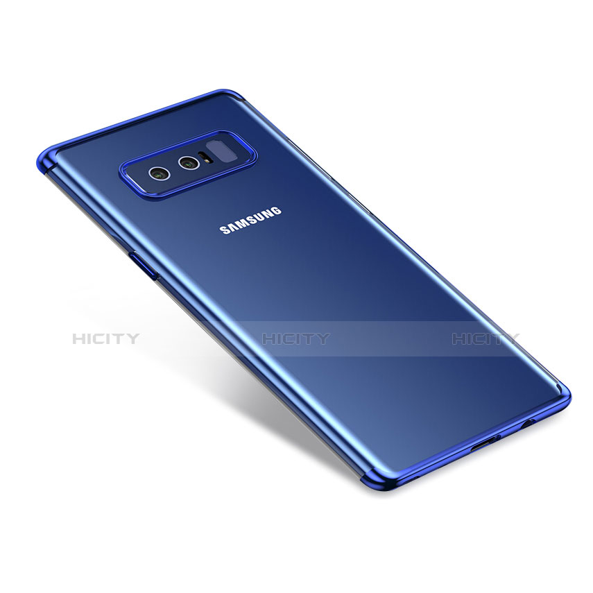 Coque Ultra Fine TPU Souple Transparente T11 pour Samsung Galaxy Note 8 Duos N950F Bleu Plus