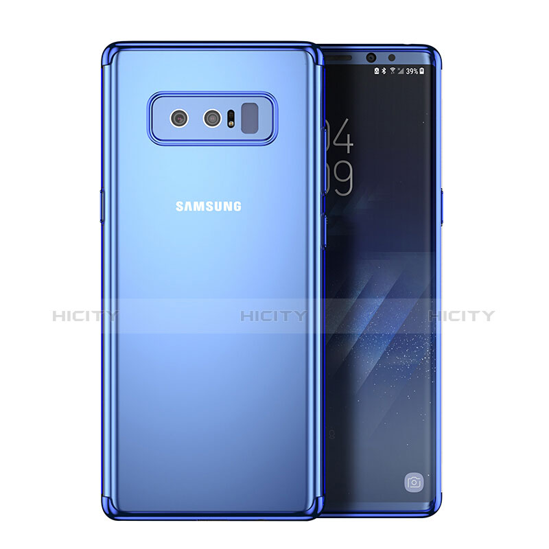 Coque Ultra Fine TPU Souple Transparente T11 pour Samsung Galaxy Note 8 Duos N950F Bleu Plus