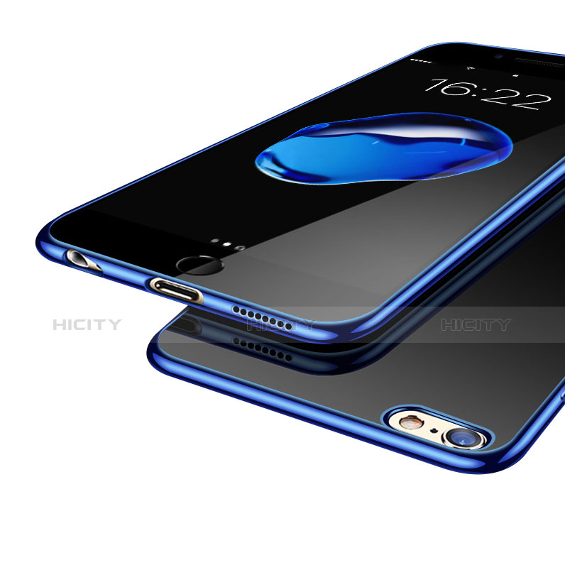 Coque Ultra Fine TPU Souple Transparente T12 pour Apple iPhone 6 Plus Bleu Plus