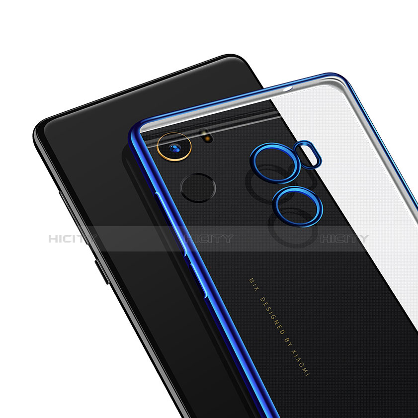 Coque Ultra Fine TPU Souple Transparente T14 pour Xiaomi Mi Mix 2 Bleu Plus