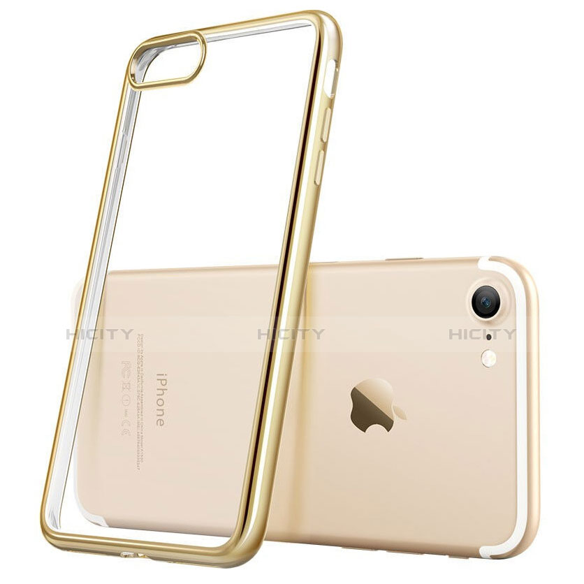 Coque Ultra Fine TPU Souple Transparente T18 pour Apple iPhone 7 Or Plus