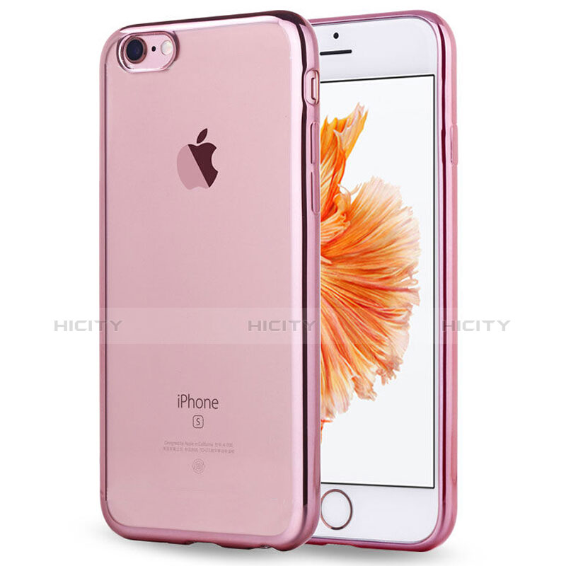 Coque Ultra Fine TPU Souple Transparente T18 pour Apple iPhone 7 Or Rose Plus