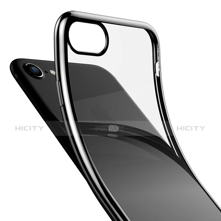 Coque Ultra Fine TPU Souple Transparente T18 pour Apple iPhone 8 Noir Plus
