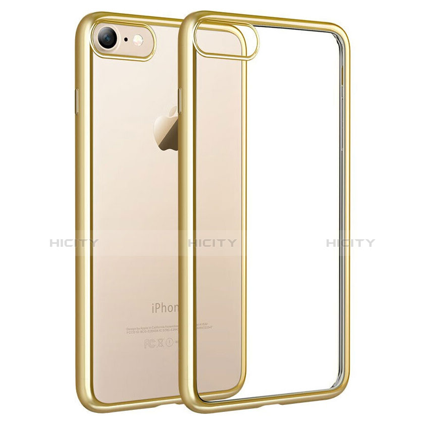 Coque Ultra Fine TPU Souple Transparente T18 pour Apple iPhone 8 Or Plus