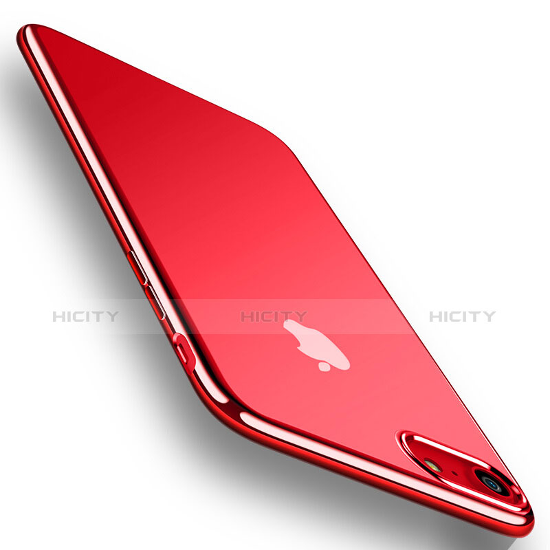 Coque Ultra Fine TPU Souple Transparente T18 pour Apple iPhone 8 Rouge Plus