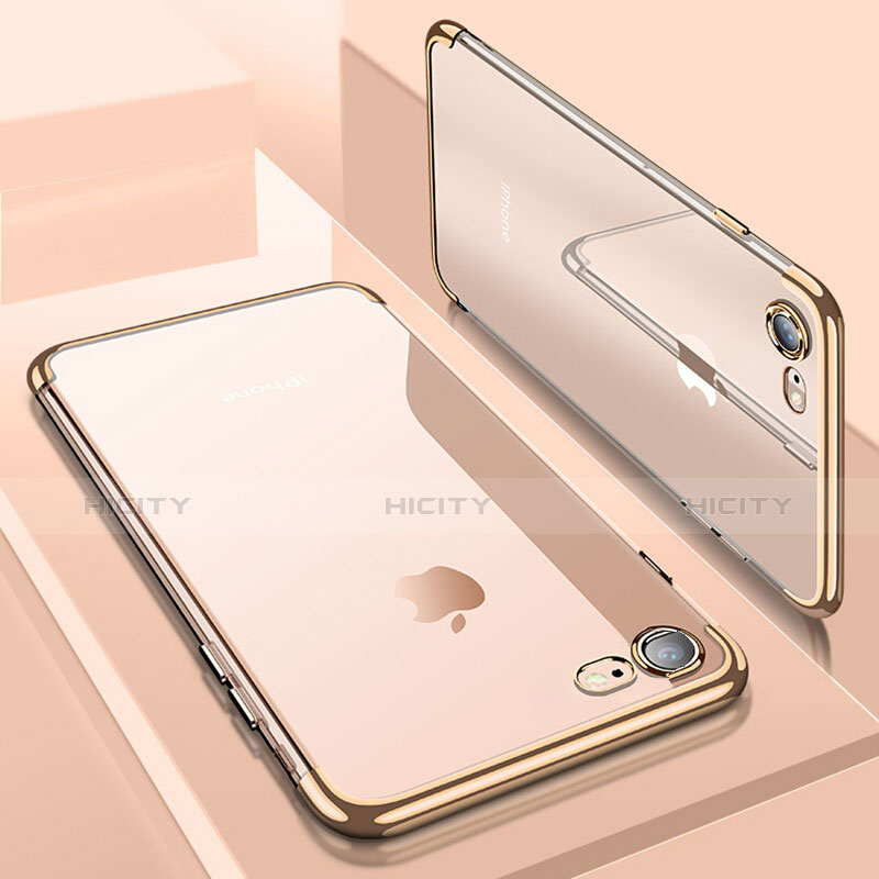 Coque Ultra Fine TPU Souple Transparente T19 pour Apple iPhone 7 Or Plus