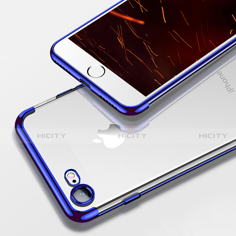 Coque Ultra Fine TPU Souple Transparente T19 pour Apple iPhone SE (2020) Bleu Plus
