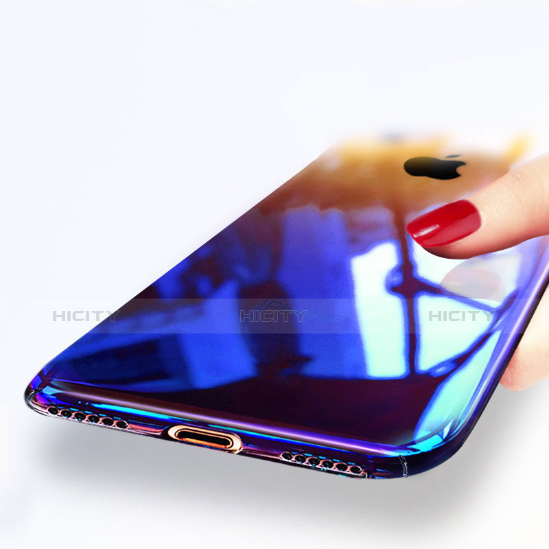 Coque Ultra Fine Transparente Souple Degrade A02 pour Apple iPhone 8 Plus Bleu Plus