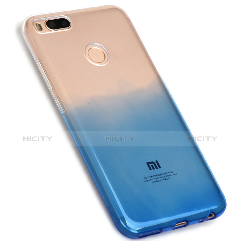 Coque Ultra Fine Transparente Souple Degrade G01 pour Xiaomi Mi A1 Bleu Plus