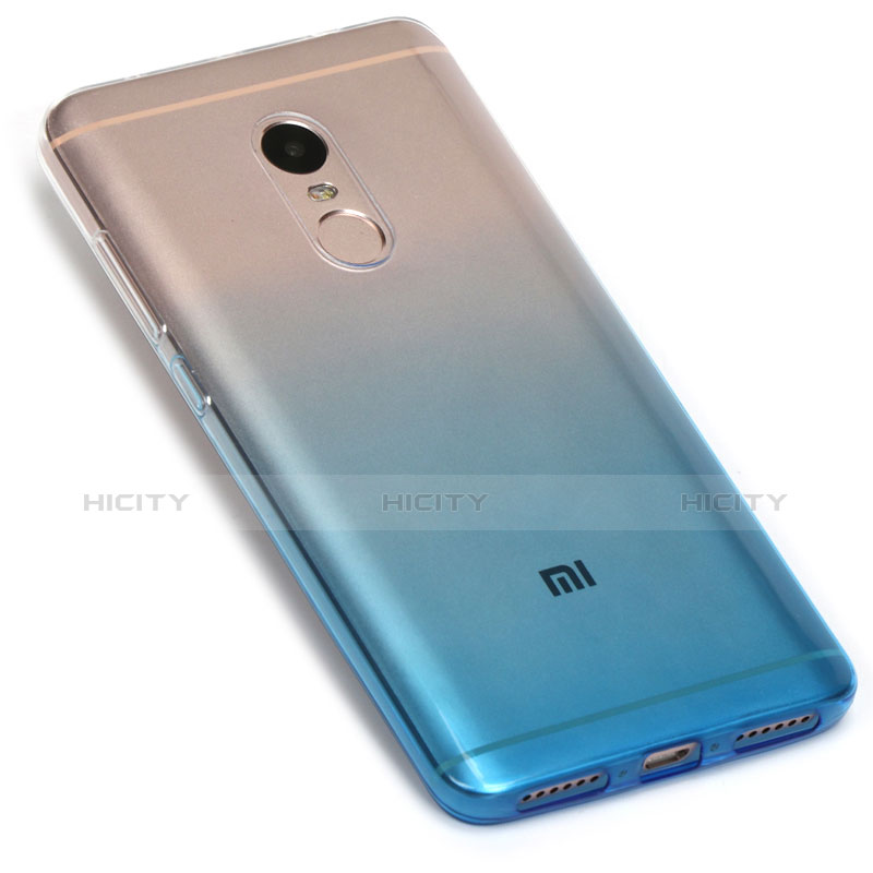 Coque Ultra Fine Transparente Souple Degrade G01 pour Xiaomi Redmi Note 4 Standard Edition Bleu Plus