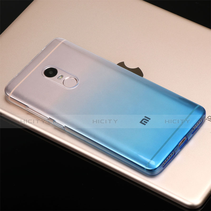 Coque Ultra Fine Transparente Souple Degrade G01 pour Xiaomi Redmi Note 4 Standard Edition Bleu Plus