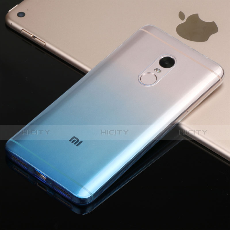 Coque Ultra Fine Transparente Souple Degrade G01 pour Xiaomi Redmi Note 4 Standard Edition Bleu Plus