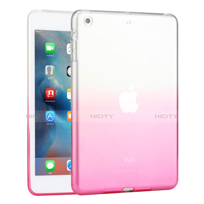 Coque Ultra Fine Transparente Souple Degrade pour Apple iPad Mini 2 Rose Plus