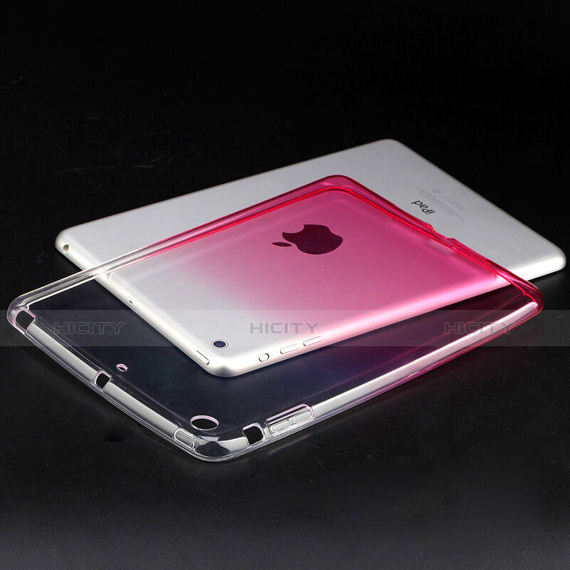 Coque Ultra Fine Transparente Souple Degrade pour Apple iPad Mini 3 Rose Plus