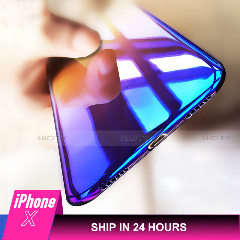 Coque Ultra Fine Transparente Souple Degrade pour Apple iPhone Xs Bleu Plus