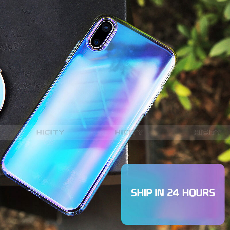 Coque Ultra Fine Transparente Souple Degrade pour Apple iPhone Xs Bleu Plus