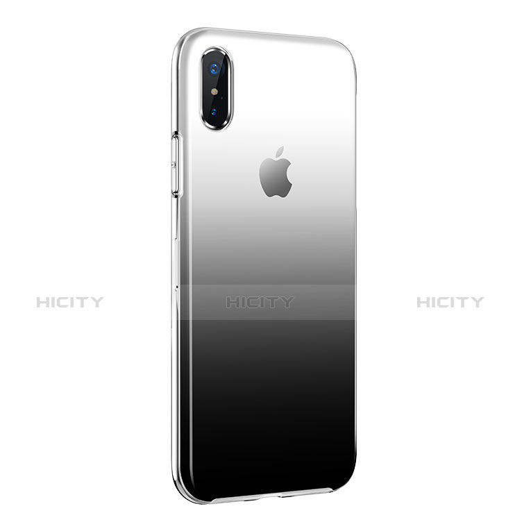 Coque Ultra Fine Transparente Souple Degrade pour Apple iPhone Xs Noir Plus