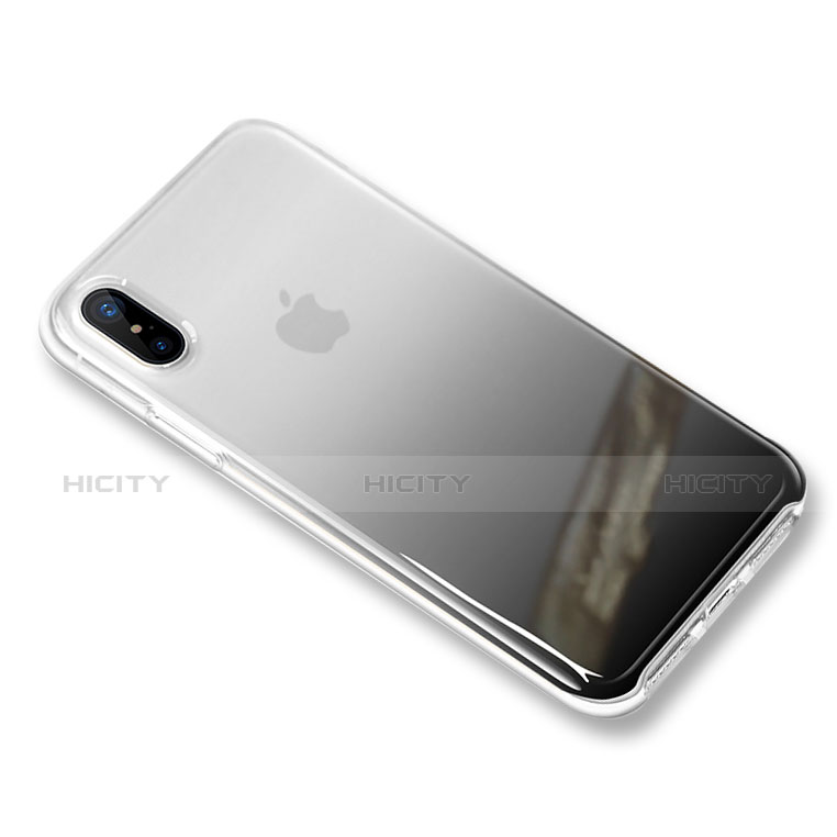 Coque Ultra Fine Transparente Souple Degrade pour Apple iPhone Xs Noir Plus