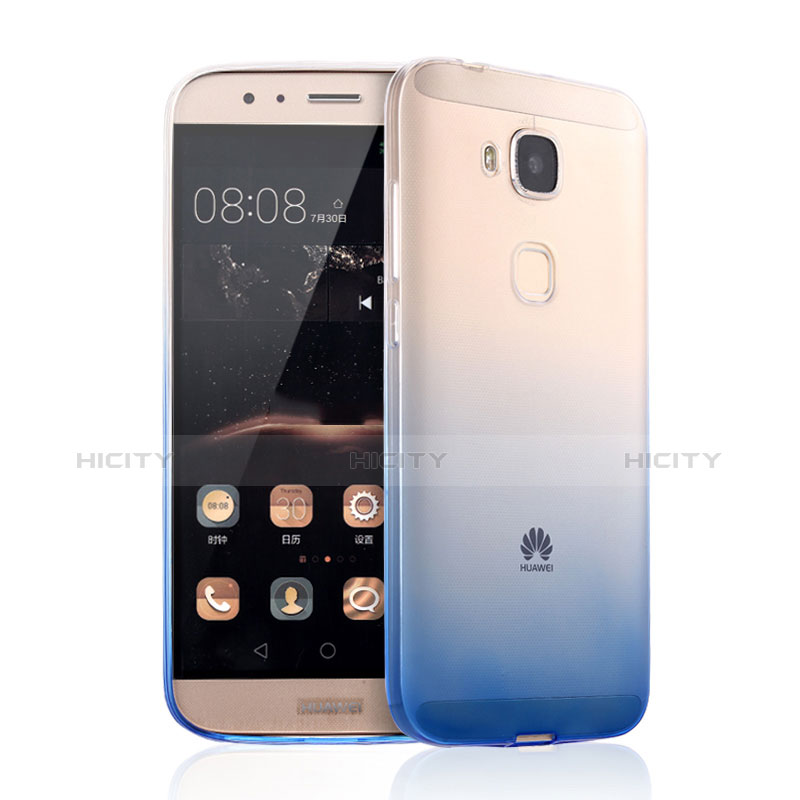 Coque Ultra Fine Transparente Souple Degrade pour Huawei G8 Bleu Plus