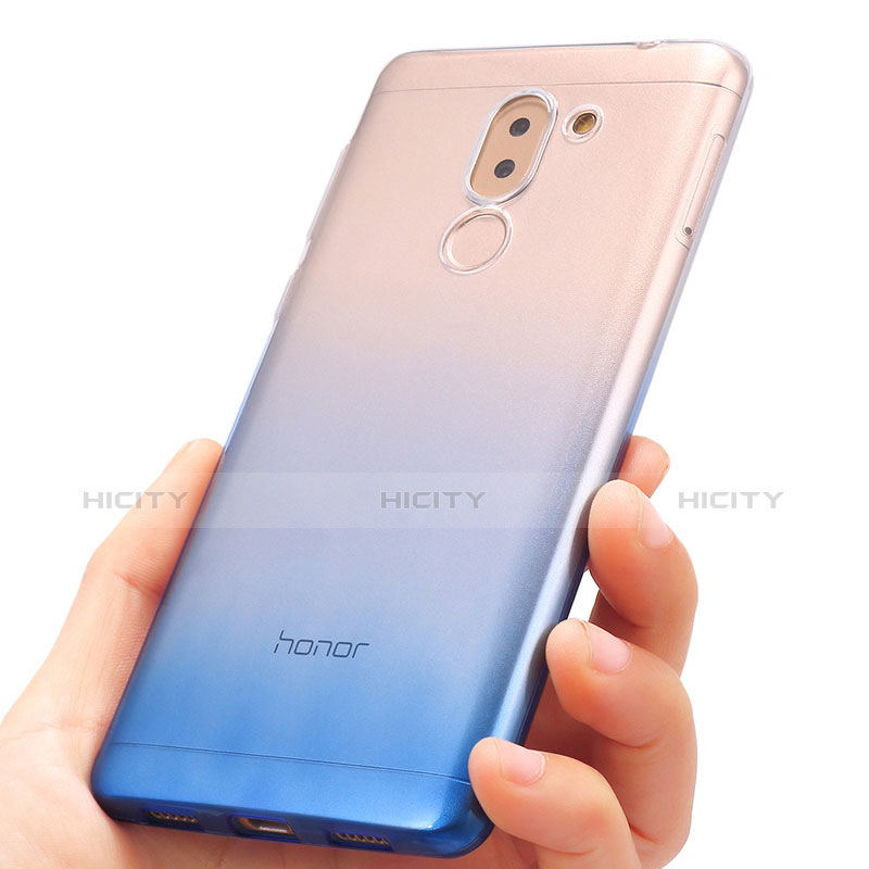 Coque Ultra Fine Transparente Souple Degrade pour Huawei Honor 6X Pro Bleu Plus