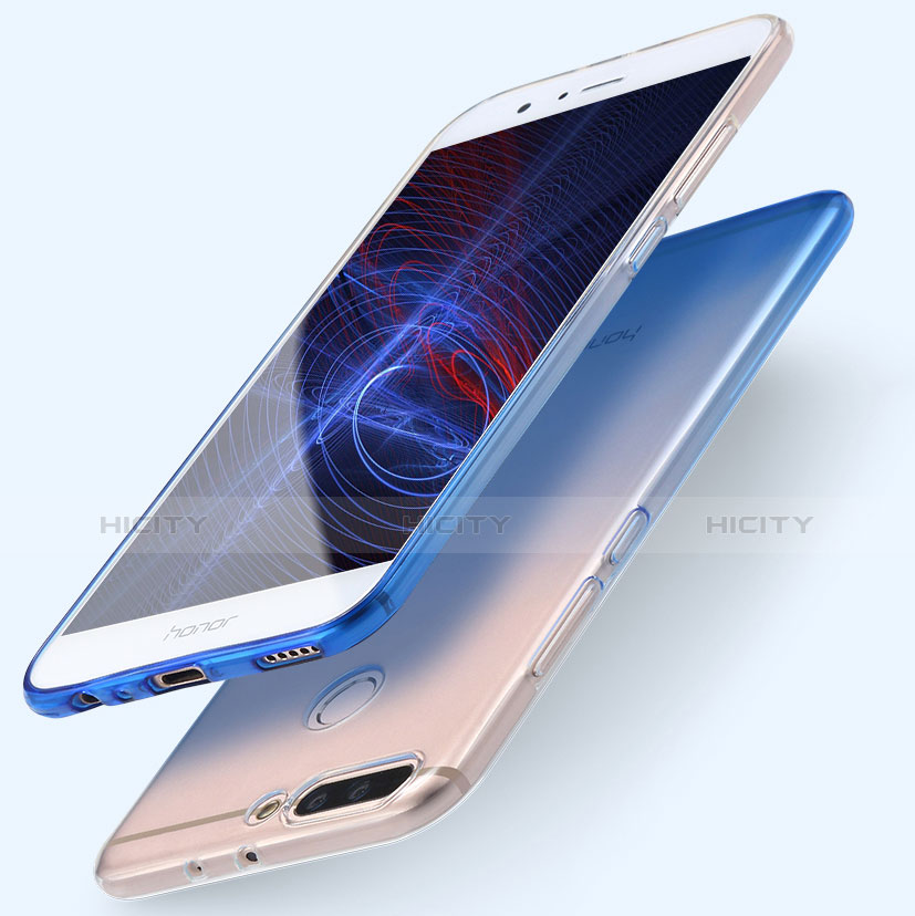 Coque Ultra Fine Transparente Souple Degrade pour Huawei Honor 8 Pro Bleu Plus