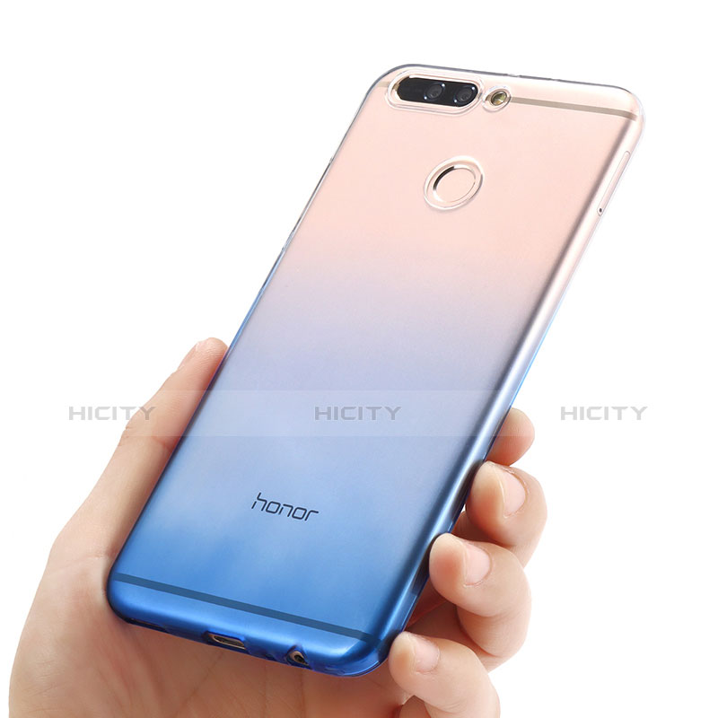 Coque Ultra Fine Transparente Souple Degrade pour Huawei Honor 8 Pro Bleu Plus