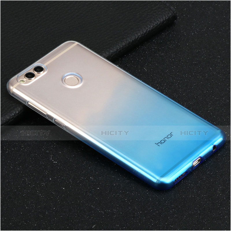 Coque Ultra Fine Transparente Souple Degrade pour Huawei Honor V10 Bleu Ciel Plus