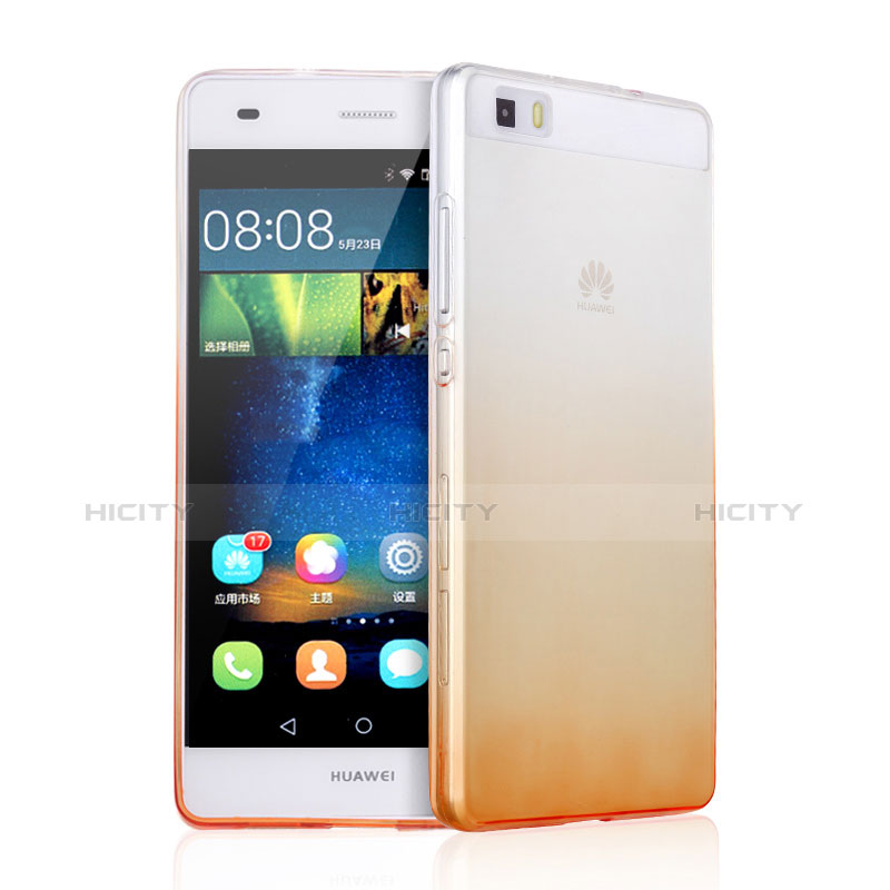 Coque Ultra Fine Transparente Souple Degrade pour Huawei P8 Lite Orange Plus