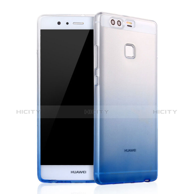 Coque Ultra Fine Transparente Souple Degrade pour Huawei P9 Bleu Plus