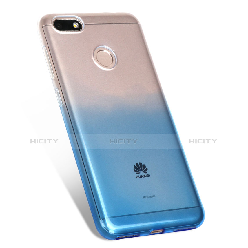 Coque Ultra Fine Transparente Souple Degrade pour Huawei Y6 Pro (2017) Bleu Plus