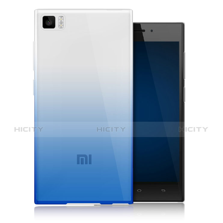 Coque Ultra Fine Transparente Souple Degrade pour Xiaomi Mi 3 Bleu Plus