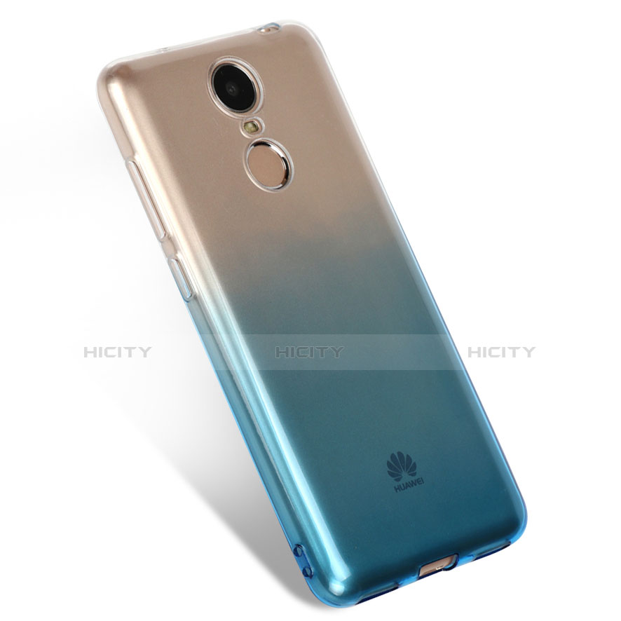 Coque Ultra Fine Transparente Souple Degrade Q01 pour Huawei Enjoy 6 Bleu Plus