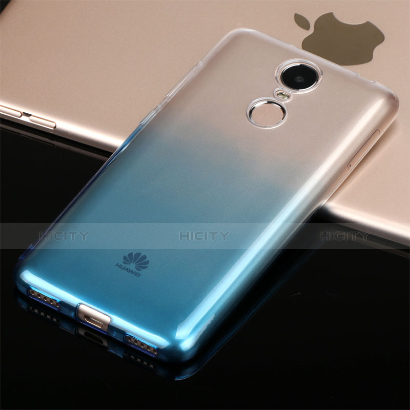 Coque Ultra Fine Transparente Souple Degrade Q01 pour Huawei Enjoy 6 Bleu Plus