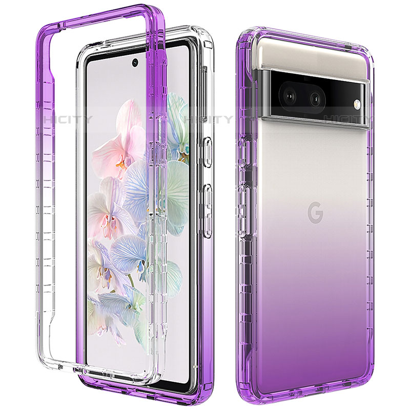 Coque Ultra Fine Transparente Souple Housse Etui 360 Degres Avant et Arriere Degrade JX1 pour Google Pixel 7 5G Plus