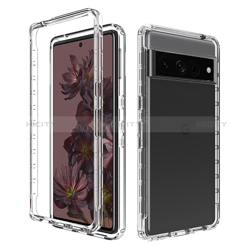 Coque Ultra Fine Transparente Souple Housse Etui 360 Degres Avant et Arriere Degrade JX1 pour Google Pixel 7 Pro 5G Clair Plus