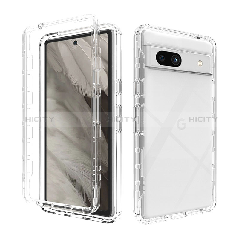 Coque Ultra Fine Transparente Souple Housse Etui 360 Degres Avant et Arriere Degrade JX1 pour Google Pixel 7a 5G Plus