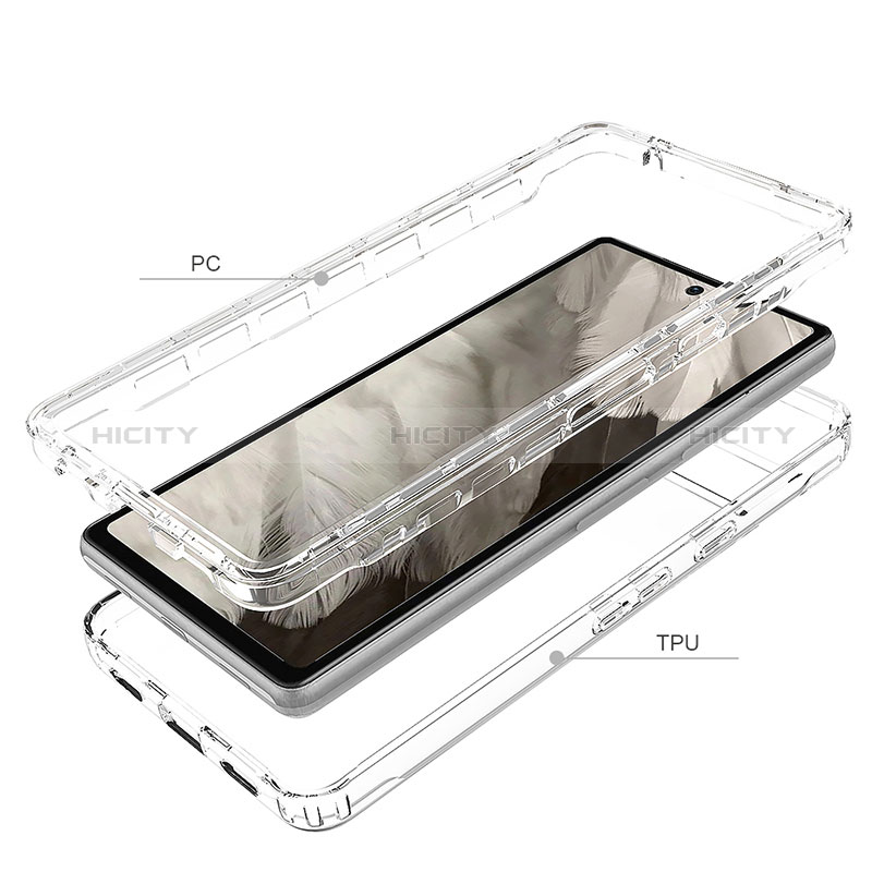 Coque Ultra Fine Transparente Souple Housse Etui 360 Degres Avant et Arriere Degrade JX1 pour Google Pixel 7a 5G Plus