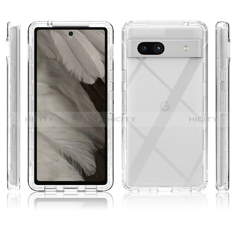 Coque Ultra Fine Transparente Souple Housse Etui 360 Degres Avant et Arriere Degrade JX1 pour Google Pixel 7a 5G Plus