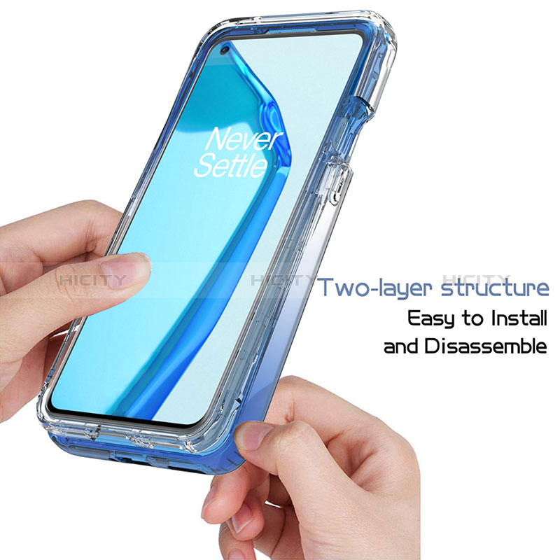 Coque Ultra Fine Transparente Souple Housse Etui 360 Degres Avant et Arriere Degrade JX1 pour OnePlus 9 5G Plus